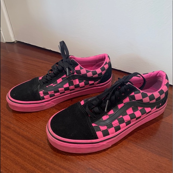 Vans Shoes - Pink and black limited edition checkered Vans